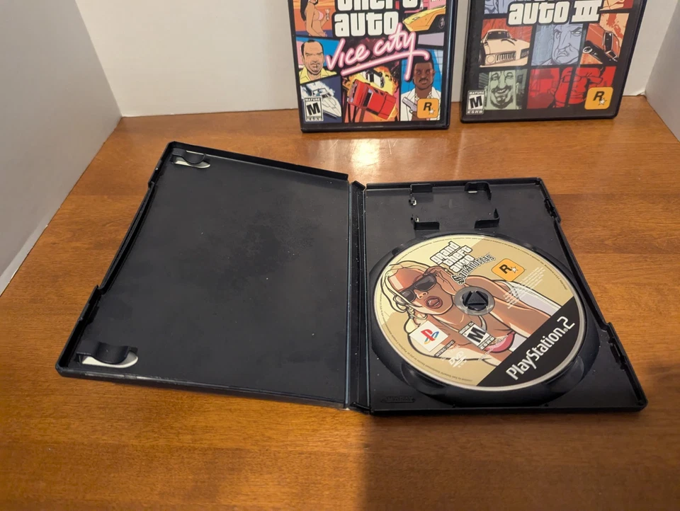 Grand Theft Auto Trilogy Lot PS2 Playstation 2 GTA 3 San Andreas Vice City Works - Image 2 of 4