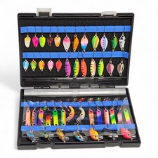 Forellen Spoons Blinker | MEGA-SET | Wobbler Spoon Box Forellenangeln Köder Case