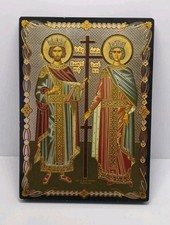 icona bizantina che raffigura i Santi Costantino ed Elena