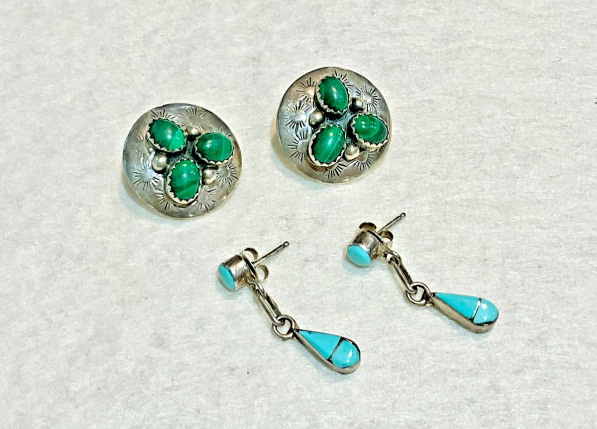 🔥Old Pawn 1930's Fred Harvey Native American Turquoise Squash