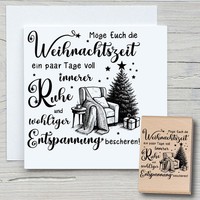 Stempel MöGe Euch Die Weihnachtszeit - Motivstempel Holzstempel Scrapbooking
