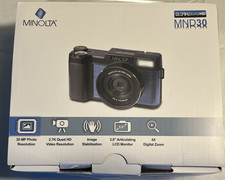 Minolta Ultra HD 30MP Digital Camera MND30 Open Box / 32 GB SD Card