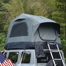 1-3 People Car Rooftop Tent Inflatable Roof Top Camping Tent w/ Ladder & Pump