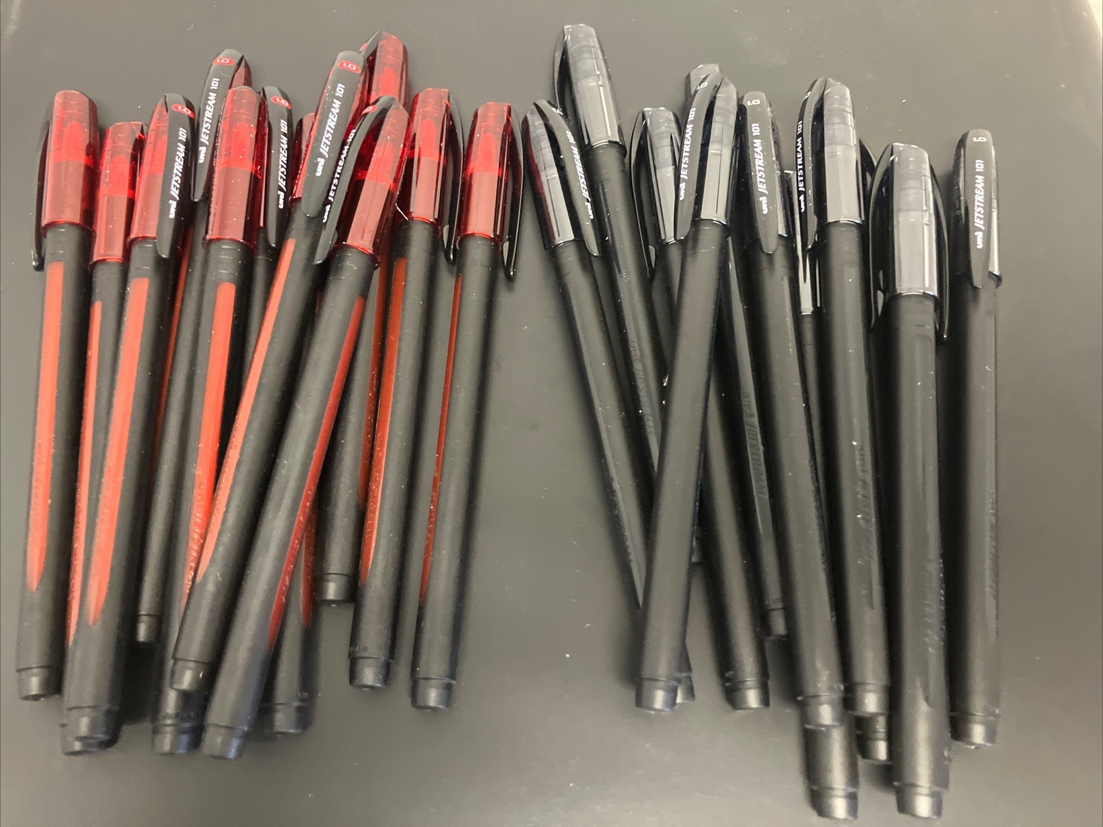 uni-ball Jetstream 101 Ballpoint Pens Medium Point, 12 + 12, Black + Red