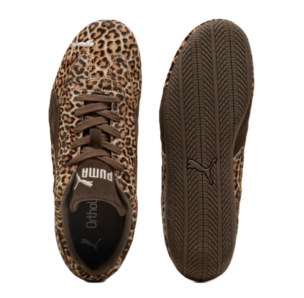 Puma Women's Speedcat Wild Leopard Pony Hair Chocolate/Warm White 406690-01 j