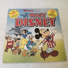 THE GREATEST HITS OF WALT DISNEY 1976 Vintage Vinyl Album On Ronco Records