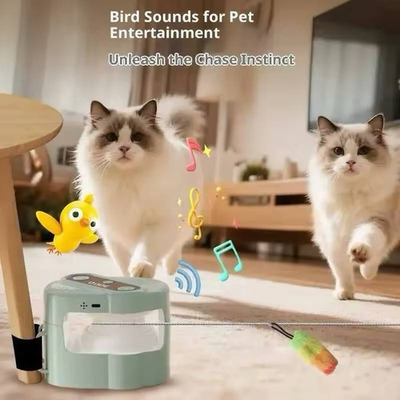 #ad Interactive Cat Toy Automatic Feather Teaser Track w Remote Adjustable Speed $34.00