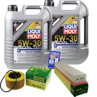 Mann Inspektionspaket 10L Liqui Moly 5W-30 FüR Jaguar X-Type 2.2 D 2.0