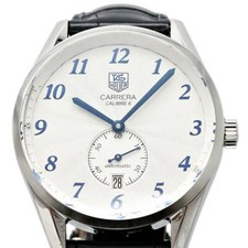 TAG Heuer Carrera Heritage Calibro 6 WAS2111.FC6293 Argento SS Pelle 39 mm Usato