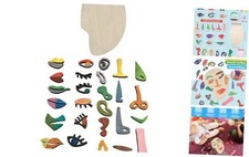 Montessori Face Puzzle Wooden Picasso Art Playset Wooden Mont