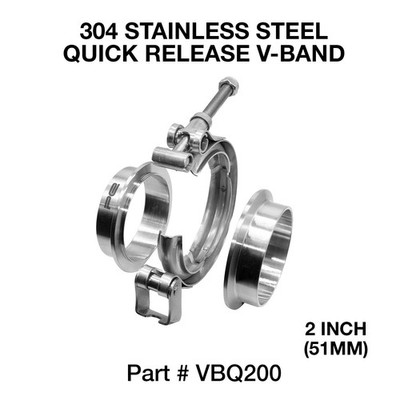 2'' Zoll 51mm V Band Auspuffschelle Schnellspanner 304 Edelstahl Stecker/Buchse Flansch