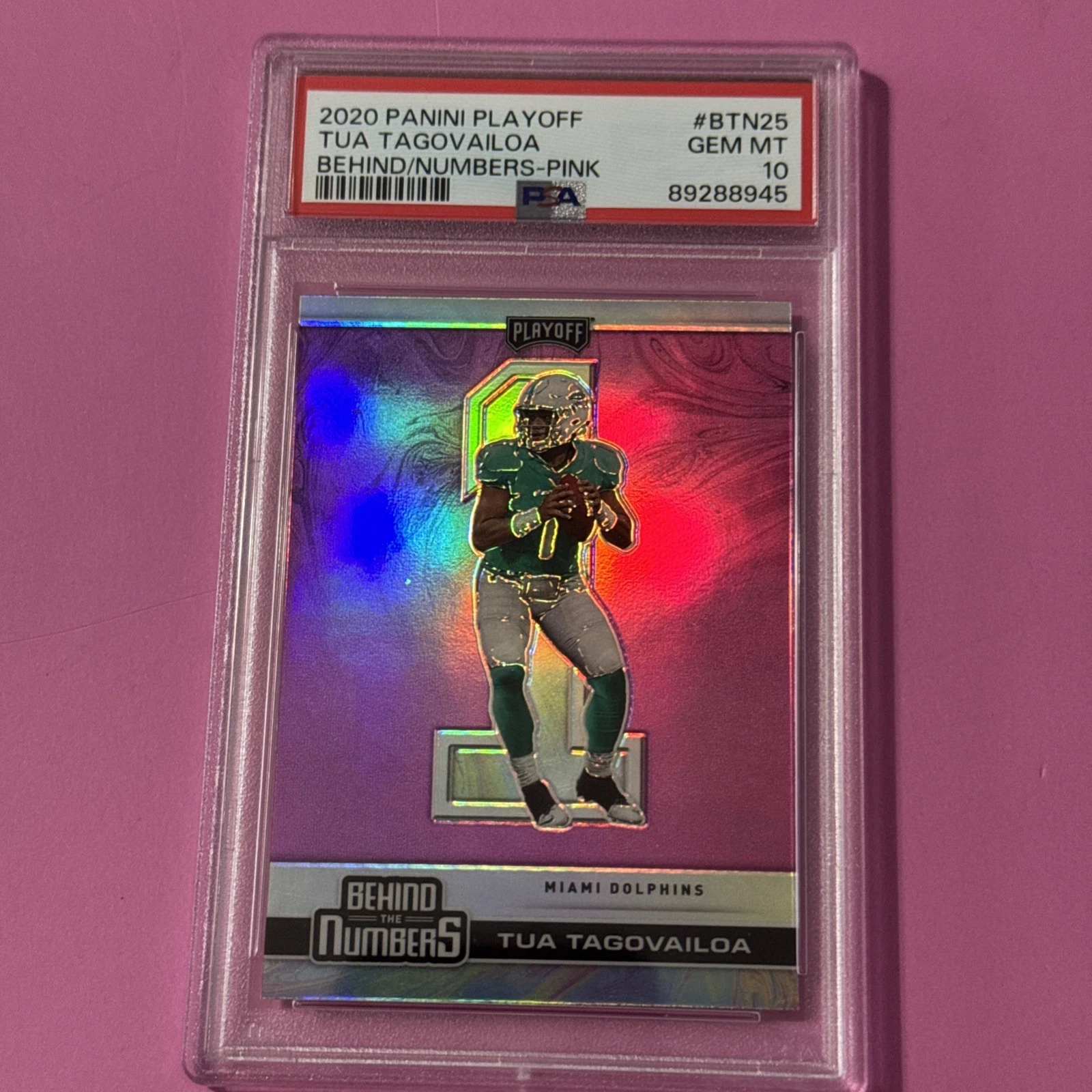 Tua Tagovailoa Panini Playoff Behind the Numbers #BTN25 Pink