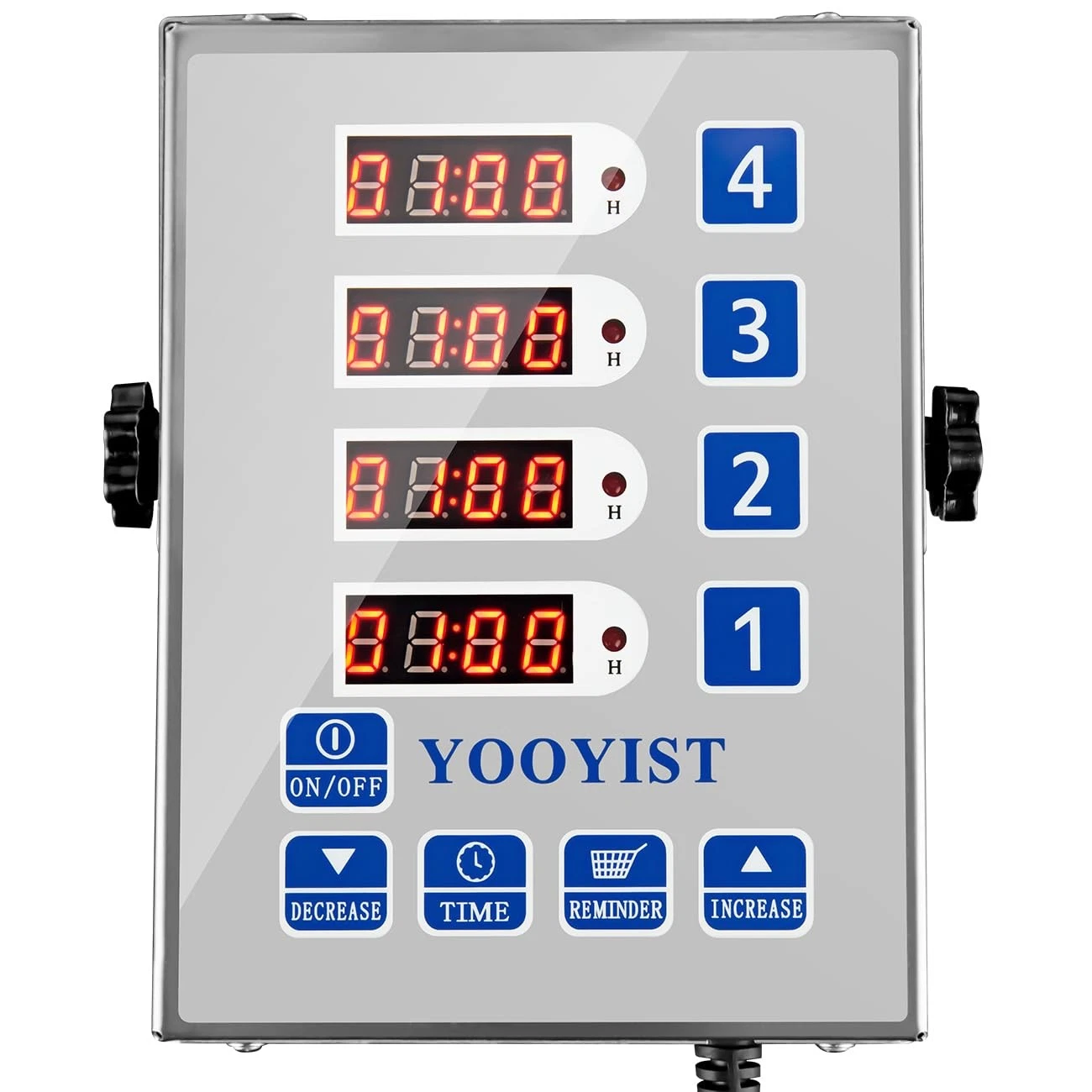 Precision Kitchen Timers for Cooking – 4 Channel Commercial Kitchen Timer Res...