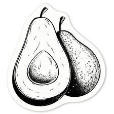 Aufkleber Sticker "Avocado" (DW041704)