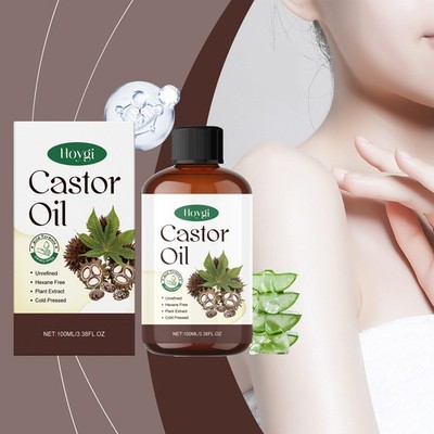 Organic Castor Oil Body Skin Nourishing,Moisturizing Eyebrow Hair Growth 100%