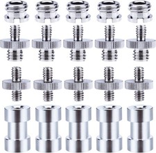 1/4 Inch and 3/8 Inch Converter Threaded Screws Adapter Mount Set for