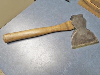 PLUMB VICTORY BROAD HEWING HATCHET W/ HANDLE 5 1/2'' WIDE BLADE ~ CLEAN HEAD