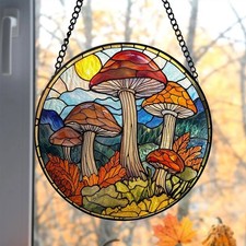 Faux Stained Glass Anchor Suncatcher Nautical Window Hanging Sailor Gift Decor