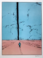 JEAN GIRAUD MOEBIUS 1984 SCREEN PRINT COLOR LITHOGRAPH ART PRINT SIGNED PG 20