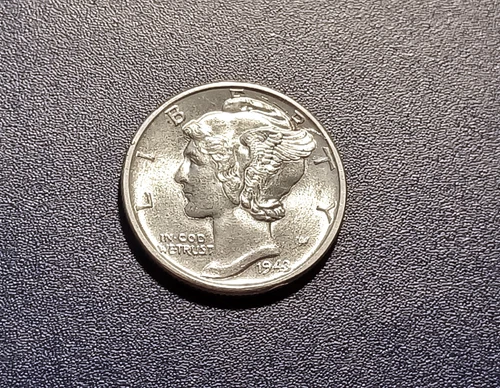 Gem BU 1943-P Mercury Dime