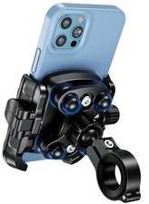 Motorcycle Phone Holder, Phone Mount, Air Mount, Vibration Absorbing Black