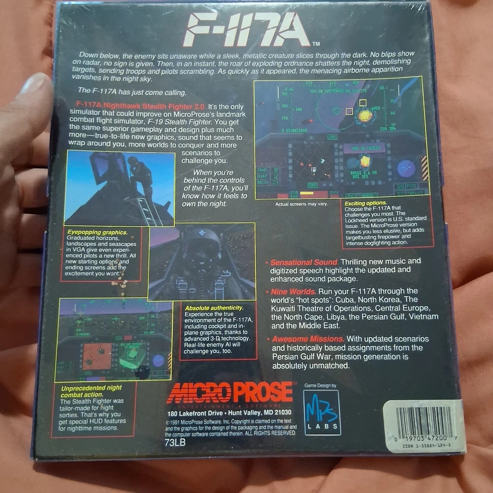 F-117A Nighthawk Stealth Fighter 2.0 Complete in Box 1991 - BRAND NEW SEALED - Image 2 of 4