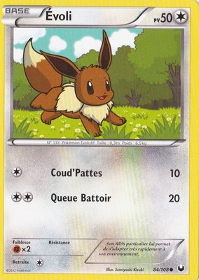 Evoli - N&B: Dunkle Entdecker - 84/108 - Pokemon Karte Frankreich