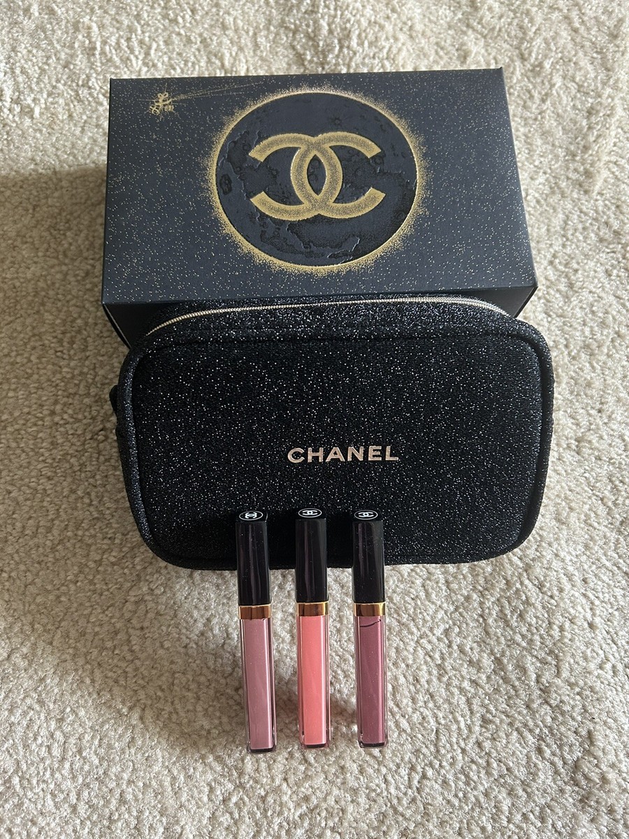 Chanel 2023 Holiday Gift Set Always Brilliant Lip Gloss Trio