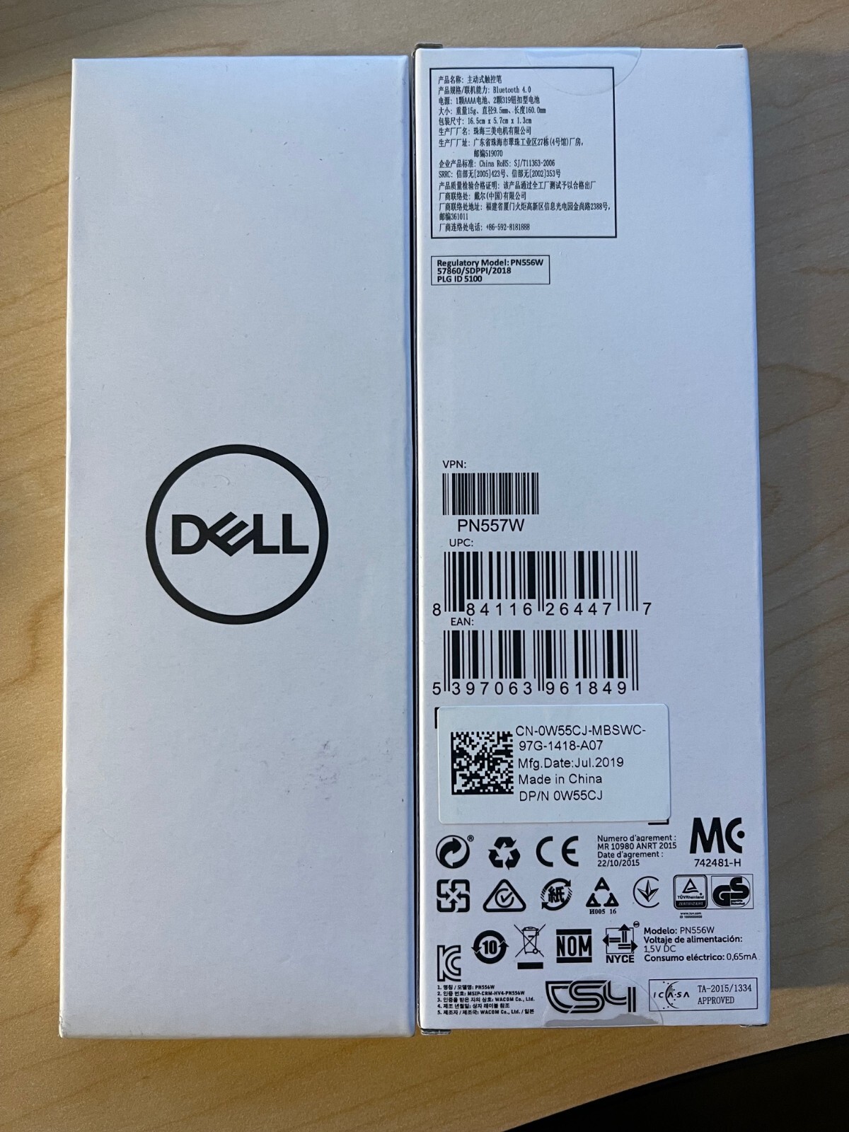 PN557W Stylus Pen Compatible for Dell Latitude 5300 5310 7210 9410 7389 5289 5285 5290 5300 7200 7400 XPS 15(9575) 9365 2-In-1 Tablet, Grey