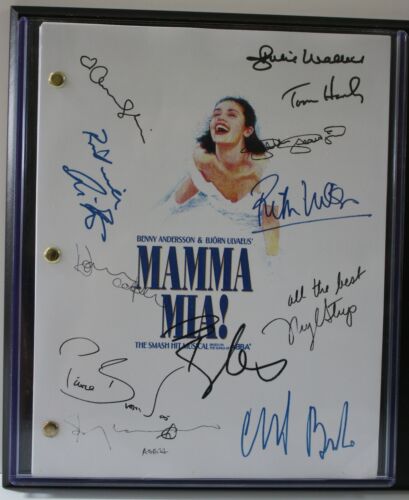 Mama Mia Reproduction Signed Movie Script Wood Plaque Display - Picture 2 of 8