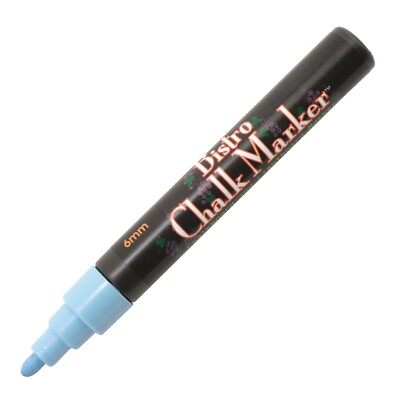 480-F3 Marvy Bistro Chalk Marker, Fluorescent Blue, 6mm Broad Point, Pack of 6