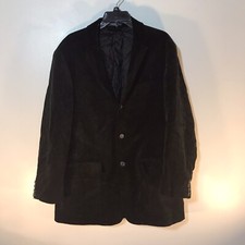 Polo By Ralph Lauren Blk Corduroy Sports Jacket Mens Size 42R Heavyweight Lined