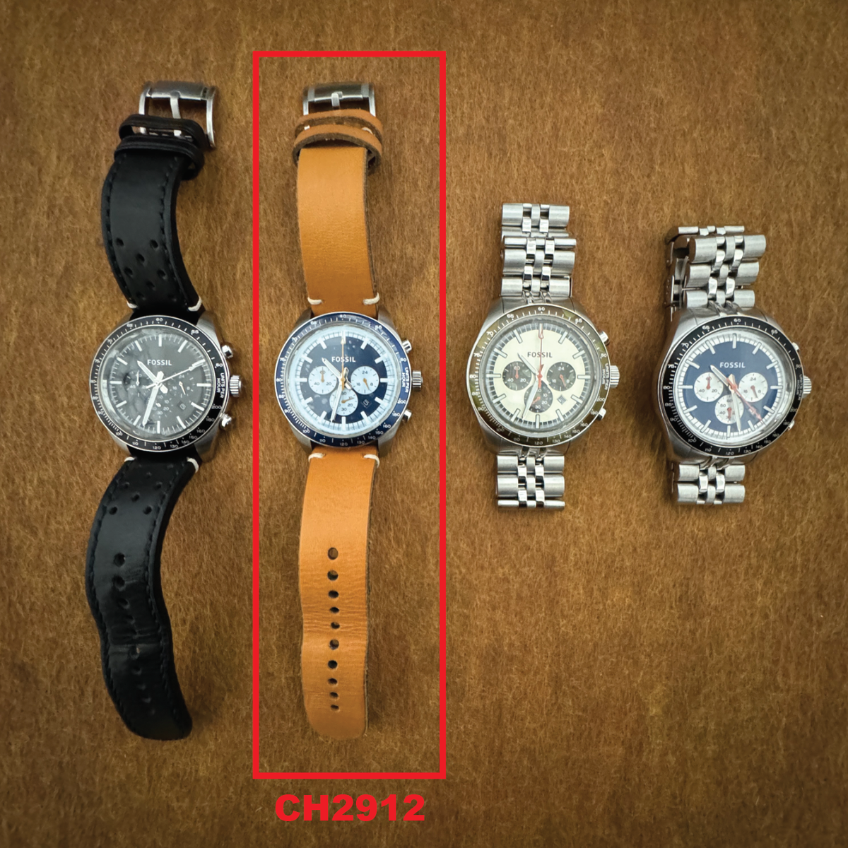Fossil CH2912 Chrono Blue and White Dial Watch | eBay