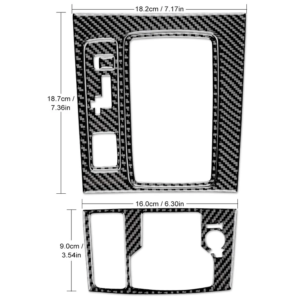 Gear Shift Console Panel Cover REAL Carbon Fiber Sticker For Mazda 6 2016-2017 - Image 2 of 4
