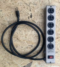 Alert SLP Temporary Power Tap, 6-Outlet Heavy Duty Power Strip 6M15-6 125V 15A