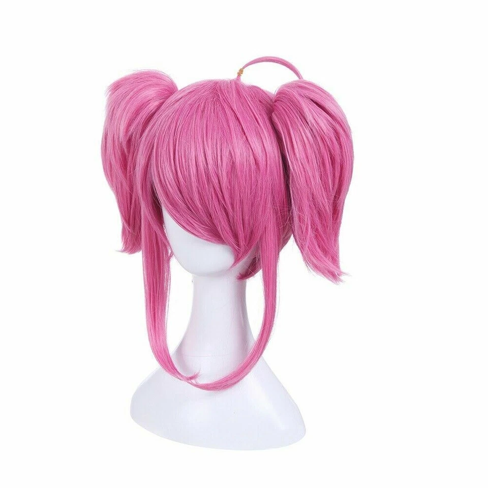 For Cosplay the Lady of Luminosity Lux Star Guardian with Ponytails Pink Wig - Image 2 of 4