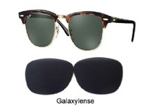 Galaxy Replacement Lenses For Ray Ban RB3016 Clubmaster Black 51mm Not 49mm 