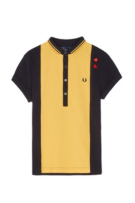 【希少】FREDPERRY×AmyWinehouse ポロワンピース UK 10 Metallic Rib Knit Polo Shirt - Ecru | Amy Winehouse