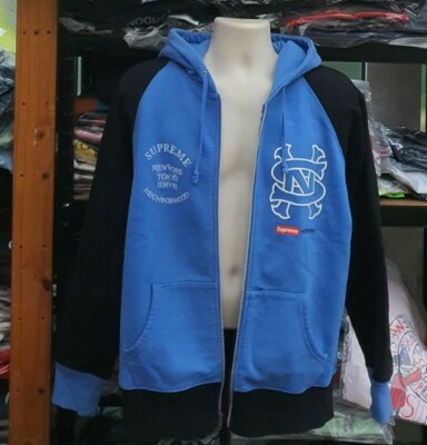 SS09 Supreme Neighborhood Zip Up blue Hooded Sweatshirt XL hoodie