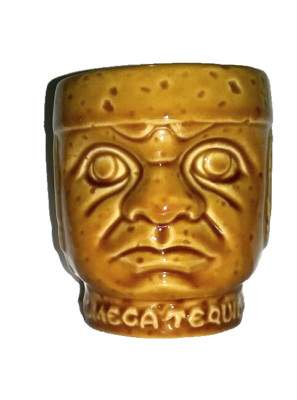 Vintage 4'' OLMECA TEQUILA Tiki Hawaiian Stoneware Figural Mug