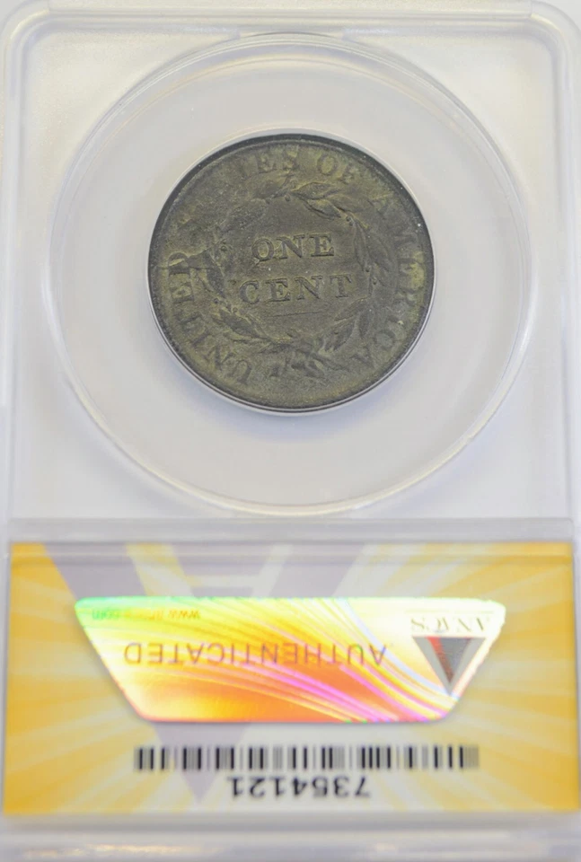 1808 Classic Head Large Cent - ANACS VF30 Details - Free Shipping! - Image 2 of 4