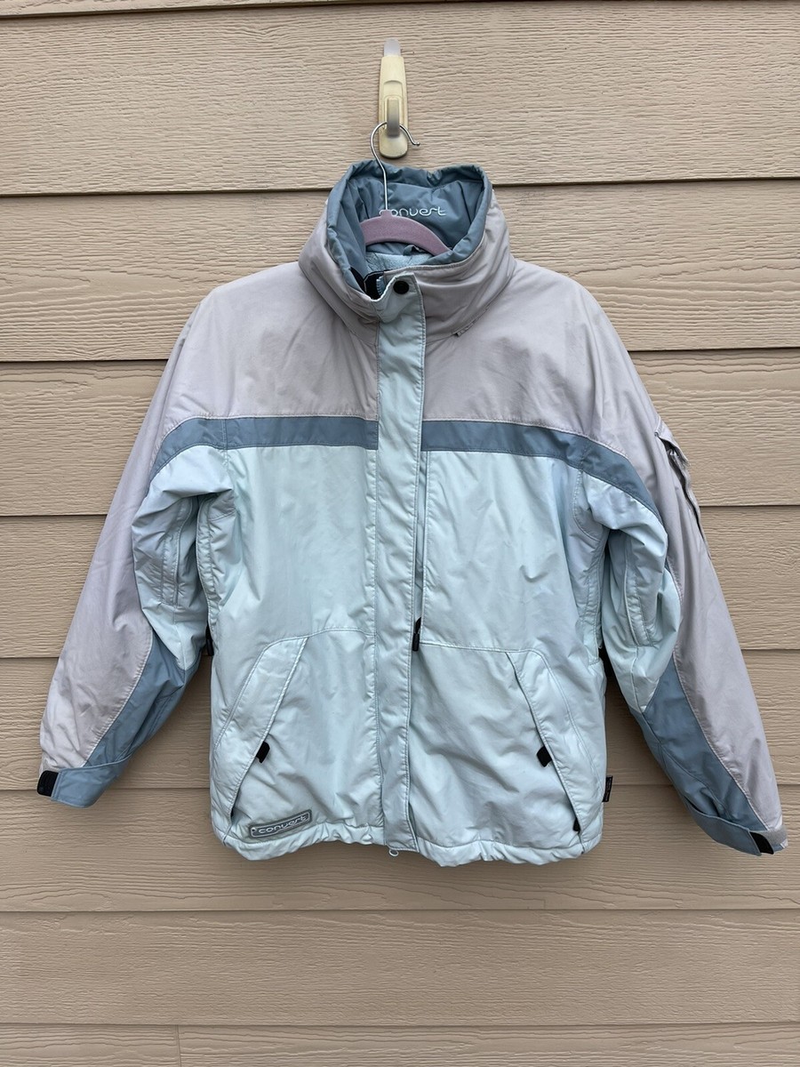 Columbia Convert Gray / Blue Jacket Ski Snow Outdoor Winter Zip Up 