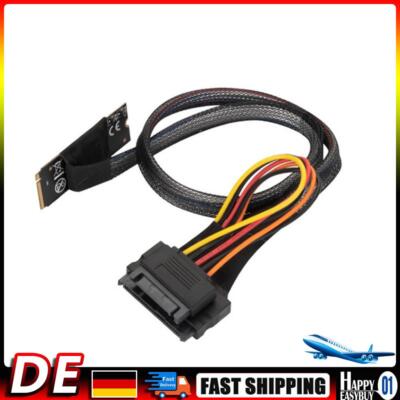 M2TO8639 M.2 M-Key to U.2 Interface Adapter Cable with SATA 15P Female Connector