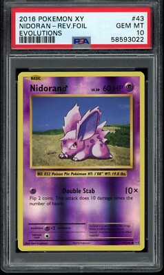 2016 Pokemon XY Evolutions Nidoran Reverse Foil Holo Rare #43 eBay