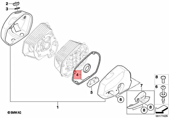 BMW Seal Set, Cylinder-Head Covers - HP2sport - R Nine T - R1200GS 