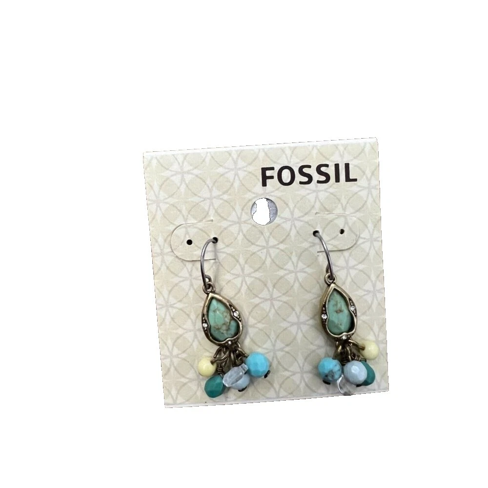 Fossil Piedra Turquesa Joyería de Moda