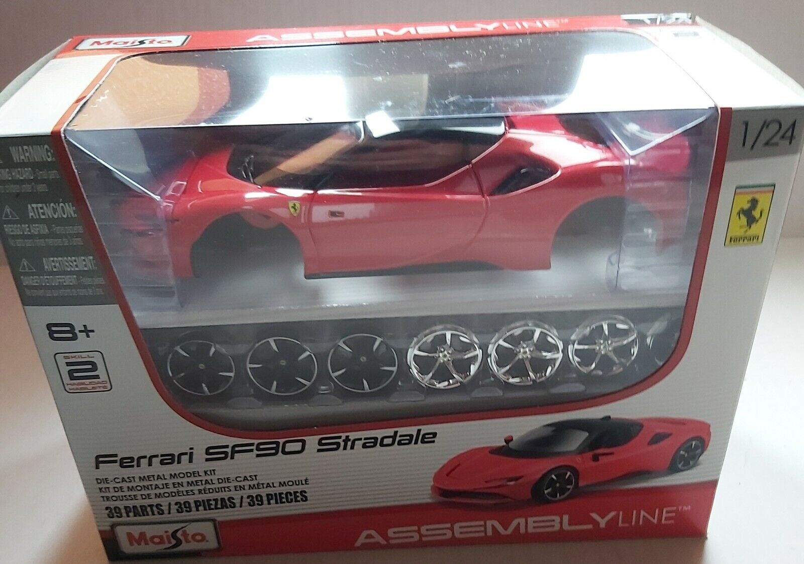 Maisto Free Shipping New 1 24 assembly Super beauty product restock quality top SF90 Ferrari Stradale line