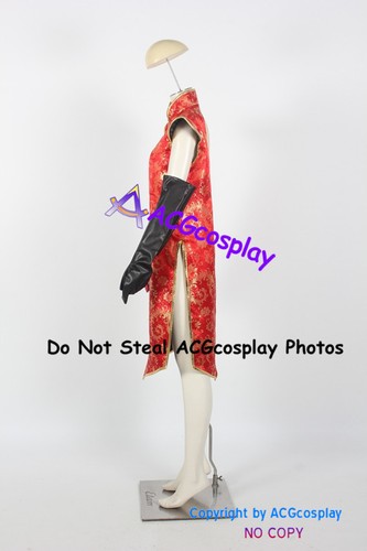 Bayonetta Cosplay Costume acgcosplay red dress brocade fabric made - Picture 3 of 5
