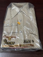 Vintage Deadstock Ely Plains Rider Western Shirt Pearl Snap Stripes Size 14-32