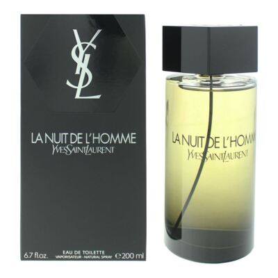 Yves Saint Laurent La Nuit De L'homme Eau de Toilette 200ml For Yves Saint Laurent La Nuit De L'homme Eau de Toilette 200ml For